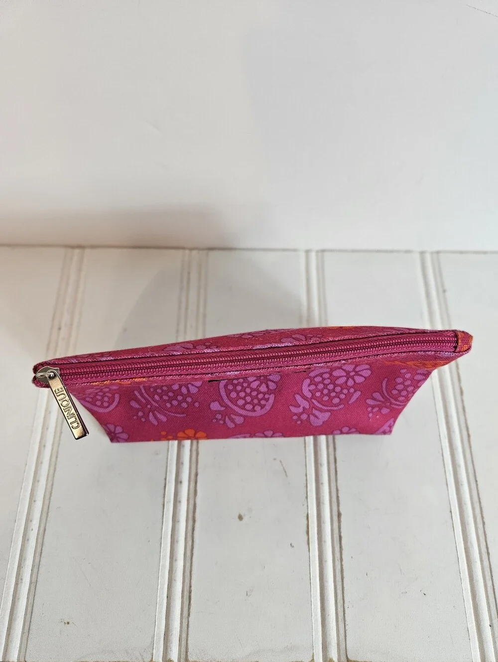 Marimekko for Clinique Cosmetic Bag OS Floral Canvas Travel Makeup Pouch Pink